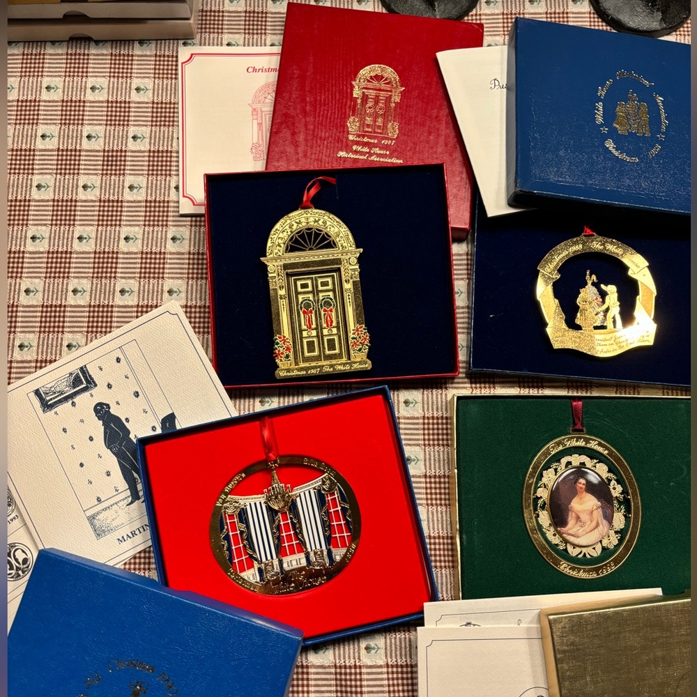 White House Ornaments from 1987-1995